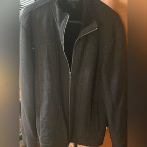 INC International Concepts Black Sherpa-Lined Jacket